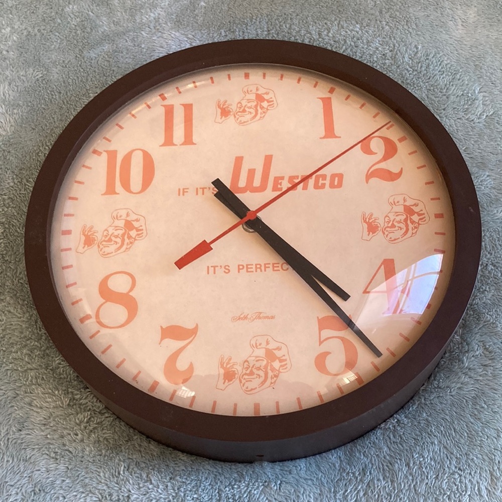 Chef’s Kiss! Original Vintage Westco Clock Seth Thomas 1960’s